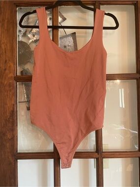 Aura Kids Scoop Neck One-Piece Bodysuit - Dusty Rose